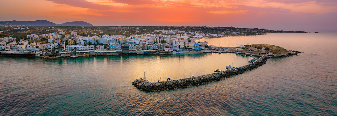 Hersonissos beach view